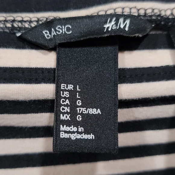 H&M striped mini skirt (L) - Picture 3 of 5